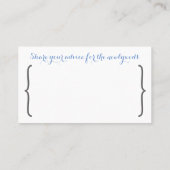 Soyez notre invité | Cartes de nom et conseils de  (Dos)