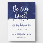 Soyez notre invité - Plaque réseau Wifi (Devant)