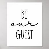 Soyez Notre Invité Simple Citation Poster (Devant)