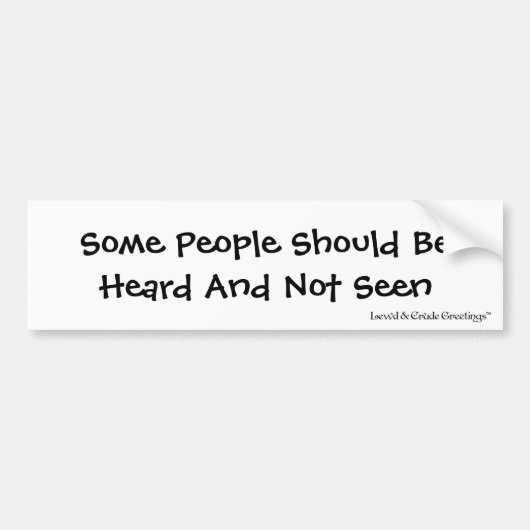 Soyez Plus Que Juste Vu, Bumper Sticker (Devant)