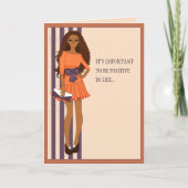 Soyez Positif Carte D'Anniversaire Mignonne Pour A (Devant)