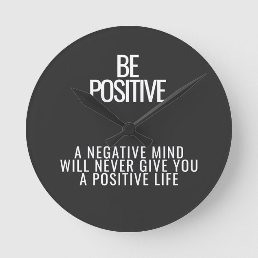 Soyez Positif Horloge Mur (Recto)