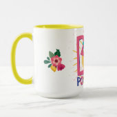 Soyez Positif Mug Avec Fleurs (Gauche)