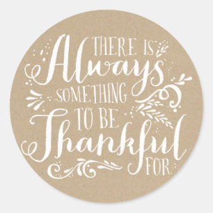 Soyez Remercié Papier Faux Kraft Sticker Thanksgiv
