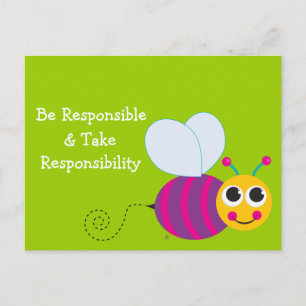 Soyez responsable Carte Bee