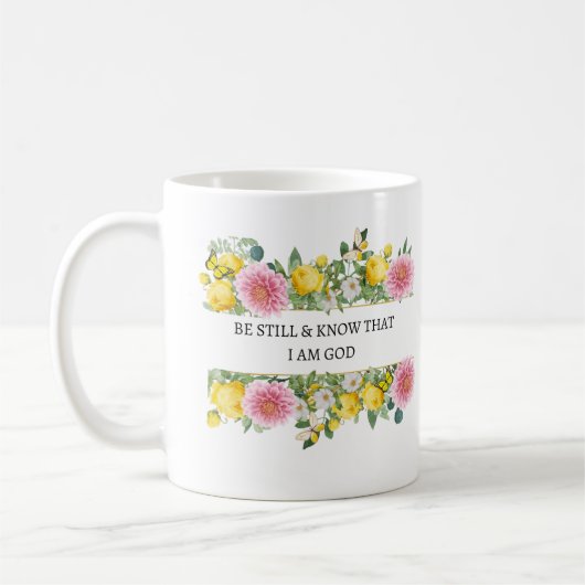 Soyez toujours et sachez que je suis Dieu Mug (Gauche)