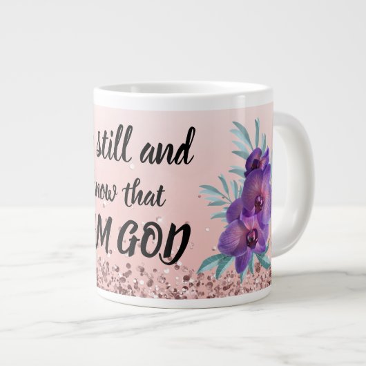 Soyez Toujours Et Sachez Que Je Suis Dieu Mug Flor (Devant droit)