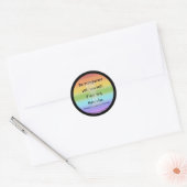 Soyez Transparent Sticker Arrondi Classique (Enveloppe)
