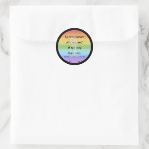 Soyez Transparent Sticker Arrondi Classique