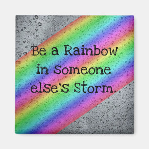 Soyez un aimant de citation inspirationnel Rainbow