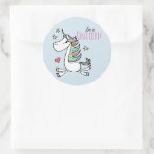Soyez un autocollant Unicorne 3" (feuille de 6) (Sac)