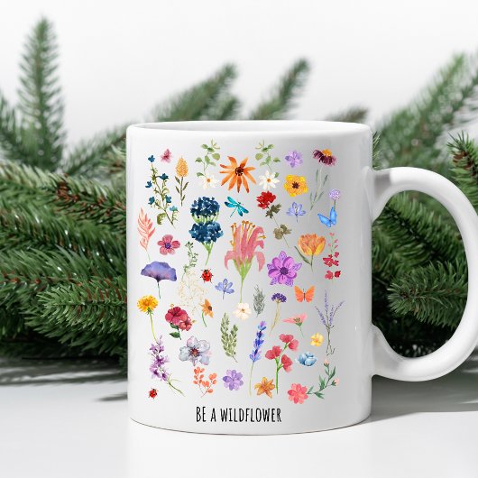 Soyez un Fleur sauvage - Mug Inspirationnel Floral