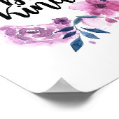 Soyez un gentil poster de couronne florale (Coin)