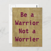 Soyez un guerrier, pas une carte postale (Devant / Derrière)