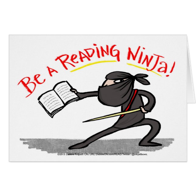 Soyez un Ninja de lecture ! carte (Devant horizontal)