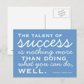 Soyez un succès - Carte postale Motivative (Devant / Derrière)