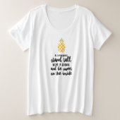 Soyez Un T-Shirt De Base À Taille Plus D'Ananas (Design devant)