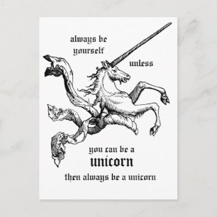 Soyez une carte postale CC0219 Unicorn