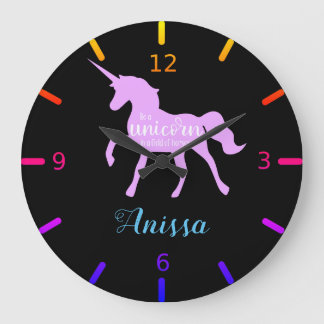 Soyez une horloge murale Carré Unicorne