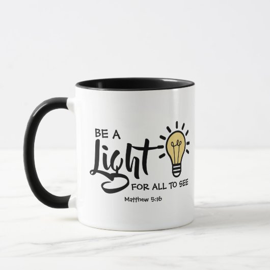 Soyez une lumière Matthieu 5:16 Mug (Gauche)