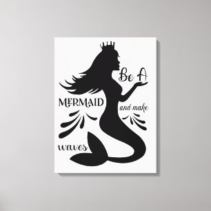 Soyez une sirène et faites des vagues toile Imprim