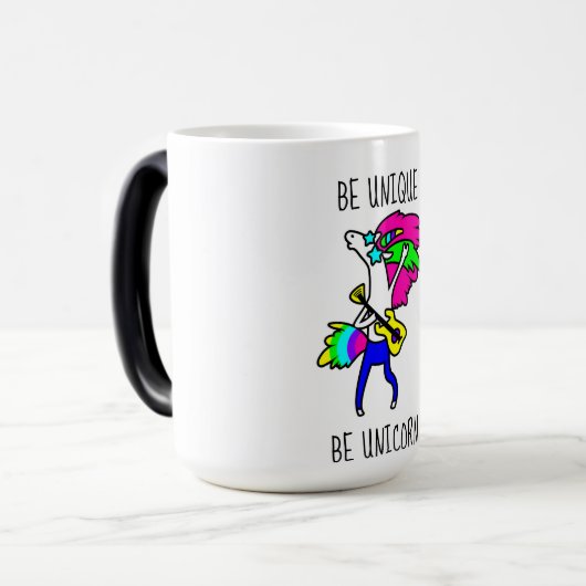 Soyez unique Soyez Unicorne Morphing Mug 15 oz (Devant gauche)