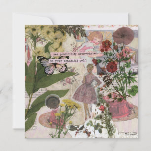 Soyez votre belle carte de voeux auto-plat