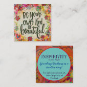"Soyez votre propre beauté" Inspirivity Cartes de (Devant / Derrière)