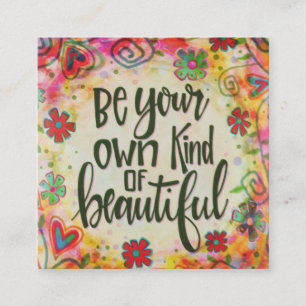 "Soyez votre propre beauté" Inspirivity Cartes de