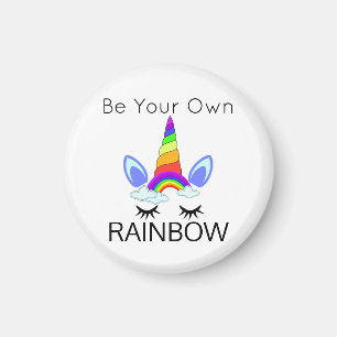 Soyez votre propre Rainbow Unicorn Magnet