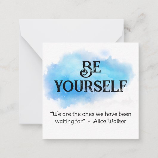 *~* SOYEZ VOUS AP62 Alice Walker Carte à note plat (Devant)