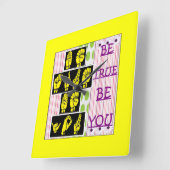 Soyez Vrai Soyez Vous Signer Langue Horloge (Angle)