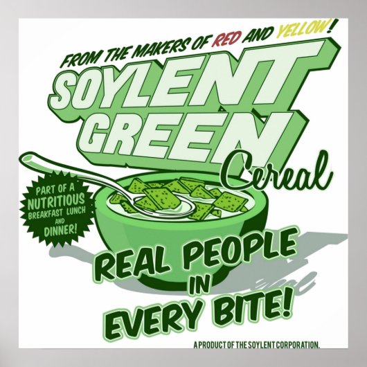 Soylent Green Cereal Poster (Voorkant)