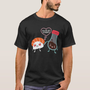Soymate Soulmate Japans Sushi Koppels Chef Foodi T-shirt