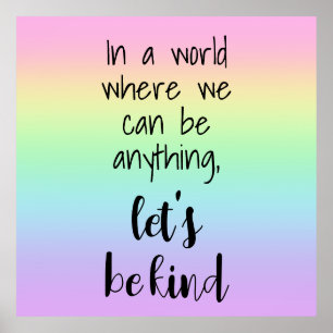 Soyons comme Pastel Rainbow Poster