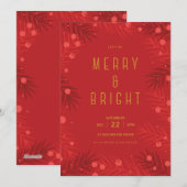 Soyons gais et brillants | Invitation à la fête de (Devant / Derrière)