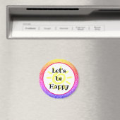 Soyons heureux Boho Rainbow Sun Magnet (In Situ (Lave-vaisselle))