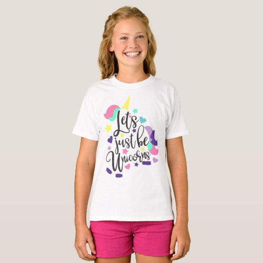 Soyons juste unicorns T-shirt (Devant entier)