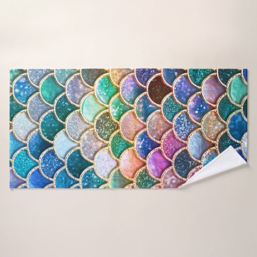 Soyons sirènes - Parties scintillant de sirène - É (Serviette de bain)