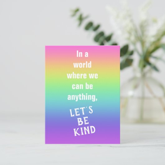 Soyons un peu Rainbow Gradient carte postale (Debout devant)