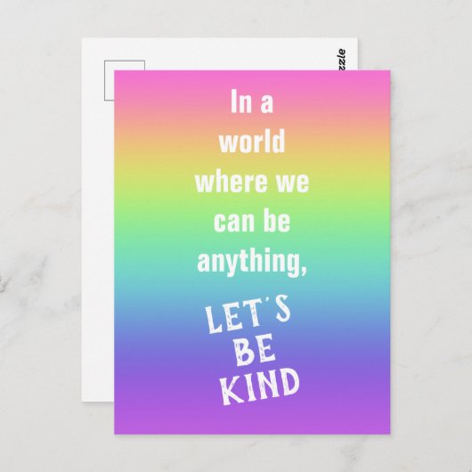 Soyons un peu Rainbow Gradient carte postale (Devant / Derrière)