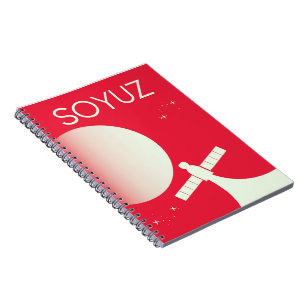 Soyuz ruimte kunstposter notitieboek