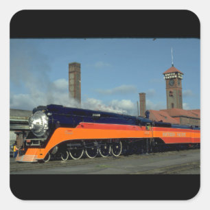 SP 4-8-4 "Daglicht" locomotief #449_Trains Vierkante Sticker