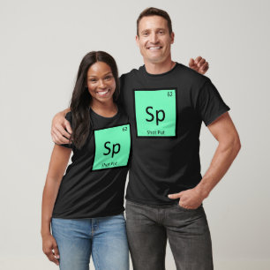 Sp - Kogelstoten Atletiek Chemisch Symbool T-shirt