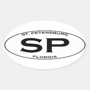 SP - St. Petersburg Florida Ovale Sticker