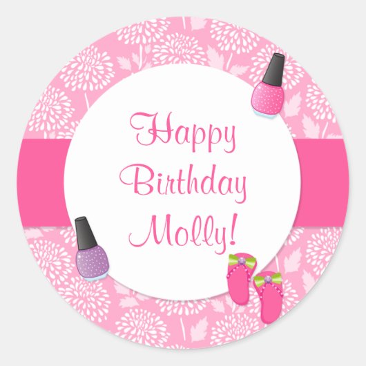 Spa Anniversaire Fête Favoriser Sticker (Devant)