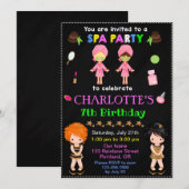 SPA anniversaire invitation Glamor vernis à ongles (Devant / Derrière)