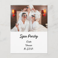 Spa avec votre propre invitation photo