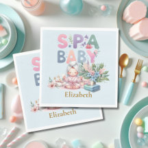 Spa Baby Shower Feestservies
