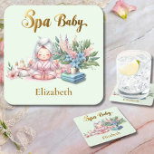 Spa Baby Shower Feestservies Vierkante Kartonnen Onderzetter
